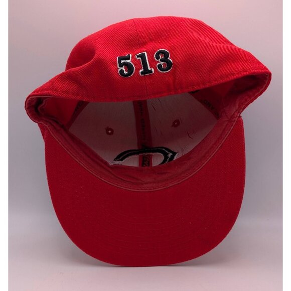 VTG CINCINNATI REDS Vintage 80s Hat Land Red Black C Logo Fitted Mens Size 7 - Picture 4 of 5